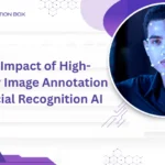 Image showing the Impact of High-Quality Image Annotation on Facial Recognition AI with facial keypoints.