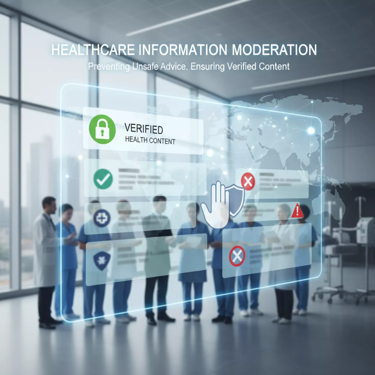 Content Moderation Service for Children's Websites, ensuring accuracy in healthcare information