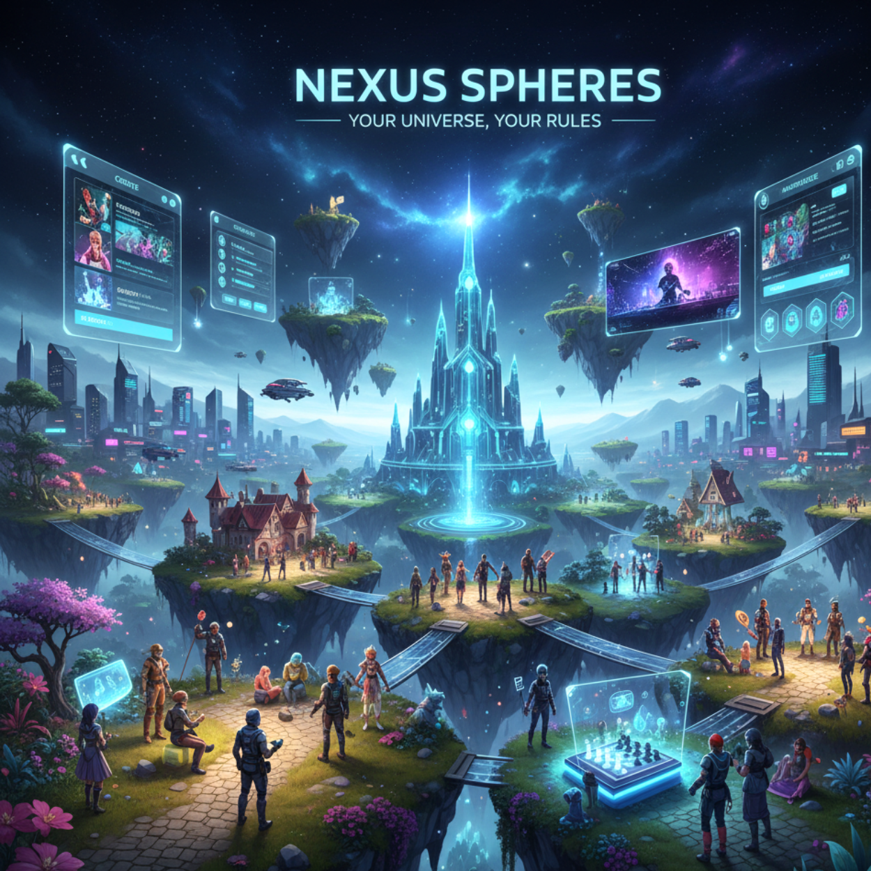 Content moderation services for gaming websites in a futuristic virtual world.<br />
