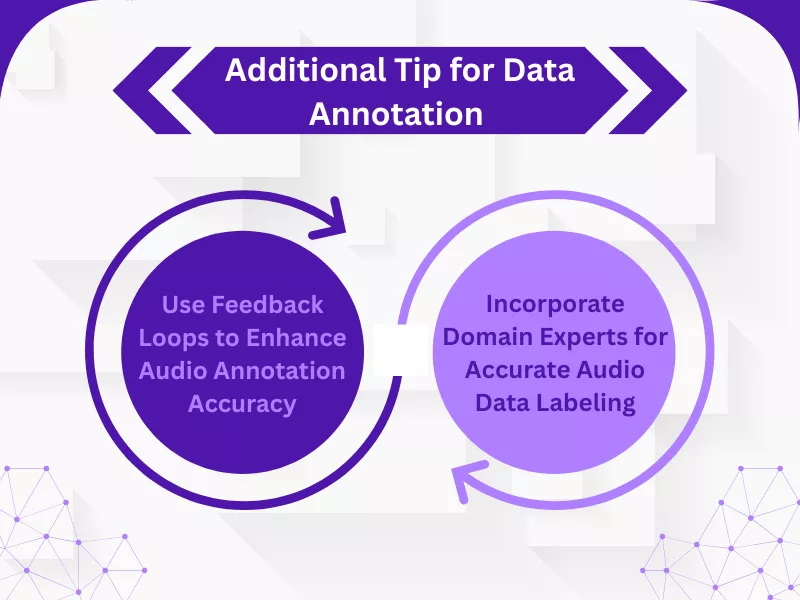 This image shows additional tips for Audio Data Labeling for AI Accuracy in 2026<br />
